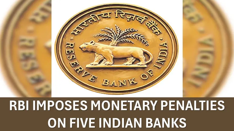 RBI Imposes Penalty of Rs. 2.206 Cr on 5 major banks for Lack of Regulatory Compliance