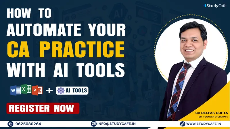 Certification Course on How to Automate Your CA Practice With AI Tools with Recording