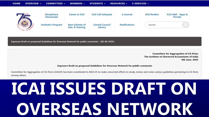 ICAI Issues Exposure Draft on Overseas Network Guidelines