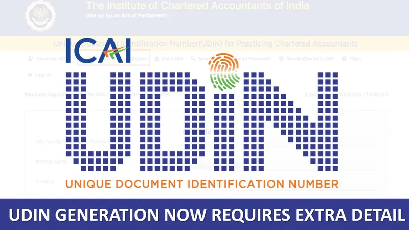 ICAI UDIN Generation Now Requires Extra Detail