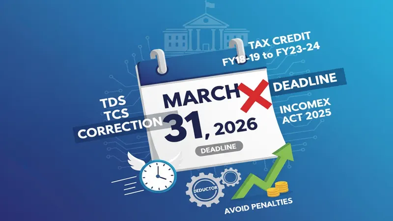 Correct Your TDS/TCS Statement Before This Date to Avoid Losing Tax Credit