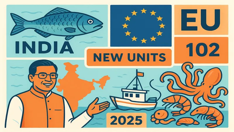 Good News for Indian Seafood Industry! EU Approves 102 New Fishery Units for Export in 2025