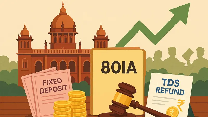 High Court Allows Deduction of Interest u/s 80IA on Fixed Deposits and on TDS Refund