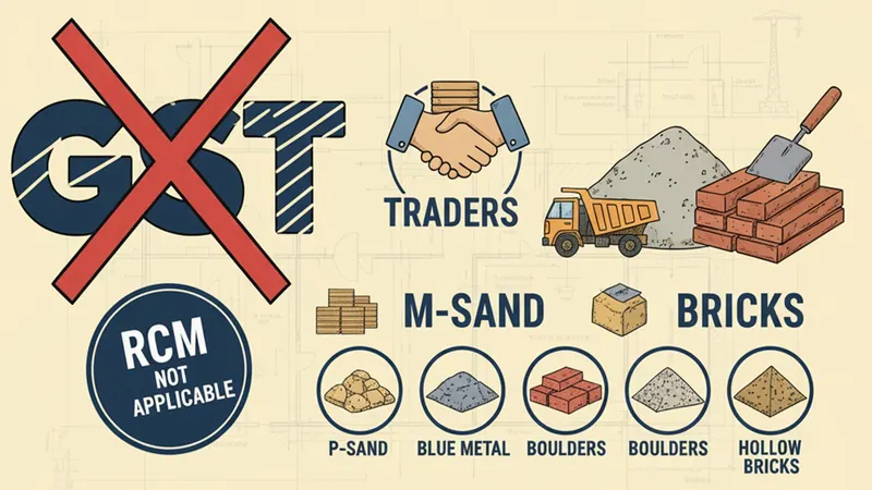 GST RCM Not Applicable to Traders of M-Sand and Bricks: AAR
