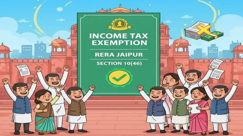 Income Tax Exemption given to Real Estate Regulatory Authority Jaipur U/S 10(46)
