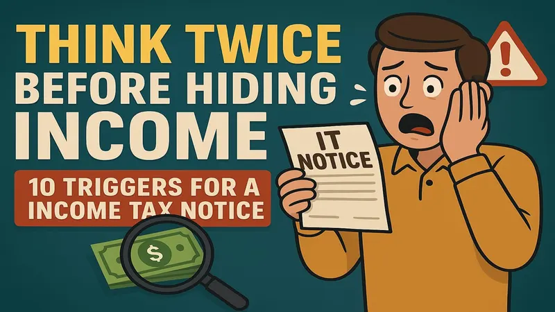 Avoid These 10 Money Moves That Can Attract an Income Tax Notice