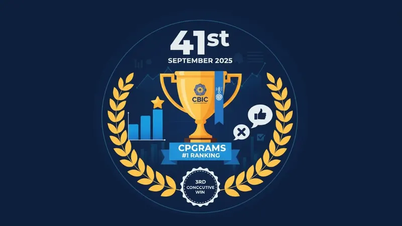 CBIC Secures First Place in CPGRAMS Performance Report for September 2025