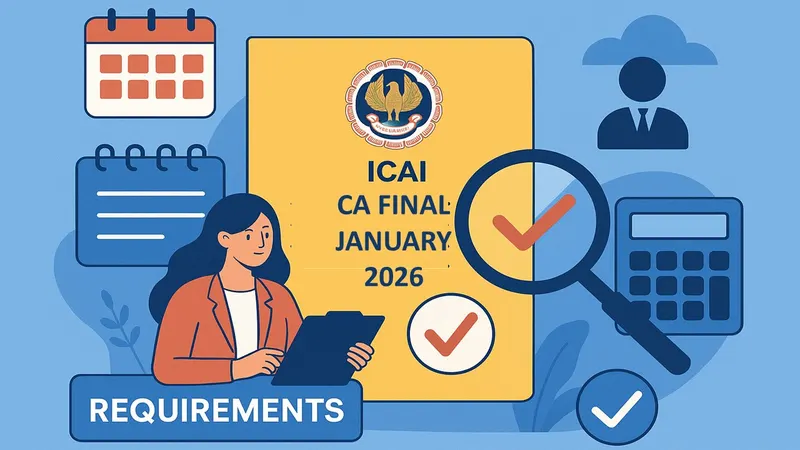 ICAI Issues Requirements to Apply for CA Final January 2026 Examinations