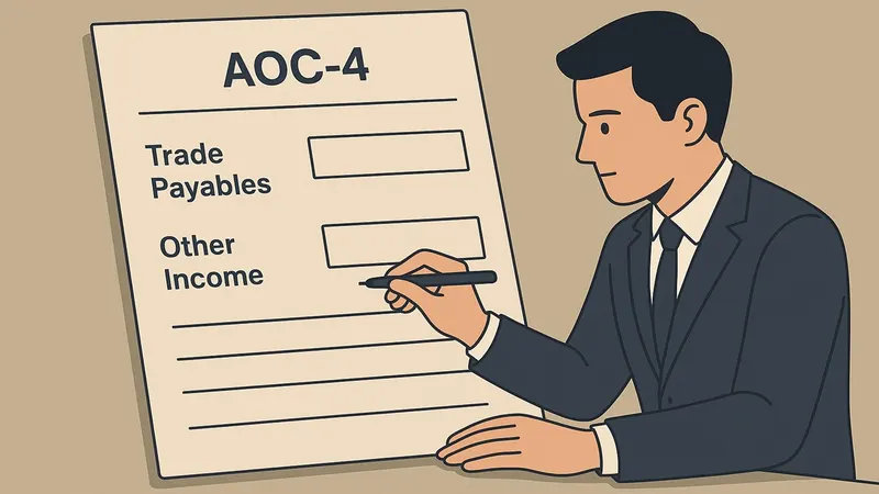 Manual Entry Required for 'Trade Payables' and 'Other Income' in Form AOC-4