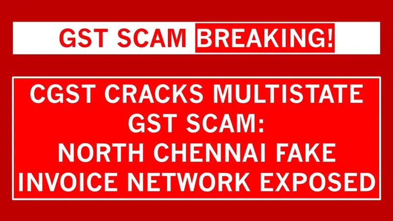 CGST Cracks Rs 350 Crore Fake Invoice Scam in North Chennai