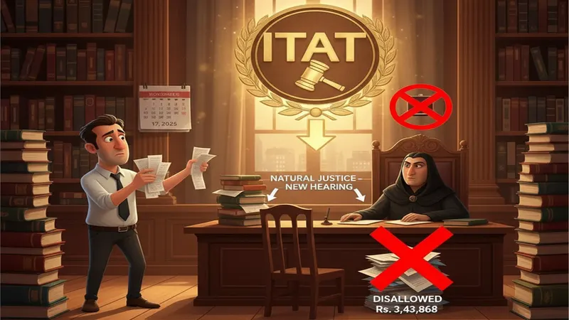 ITAT Quashes CIT(A) Order for Lack of Natural Justice in Rs. 3.43 Lakh Expense Disallowance
