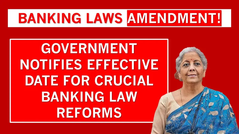 Government Notifies Effective Date for Key Provisions of Banking Laws (Amendment) Act, 2025