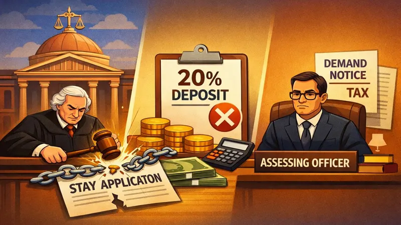 HC Quashes Mechanical Rejection of Stay Application; AO Cannot Insist on 20% Deposit as Mandatory