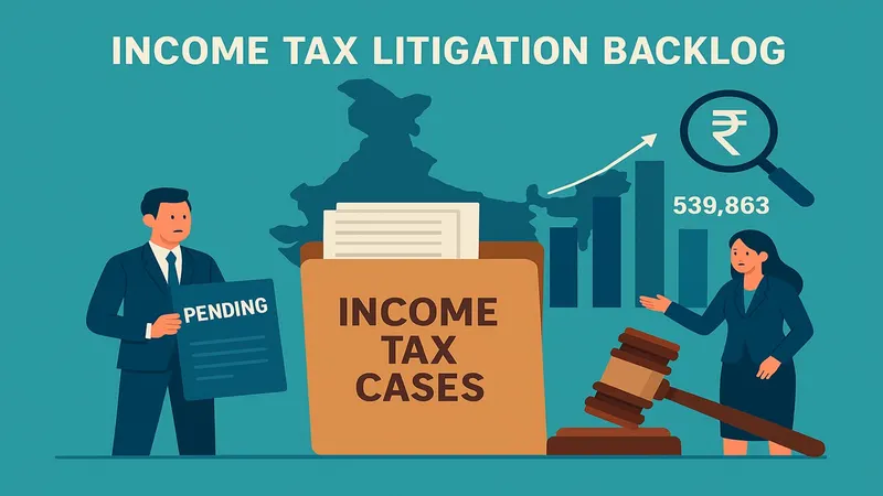 Income Tax Litigation Backlog: Pending Income Tax Cases Touch 539,000 for FY 2025