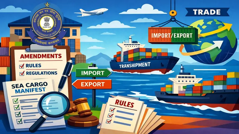 CBIC Amends Sea Cargo Manifest and Transshipment Regulations, 2018