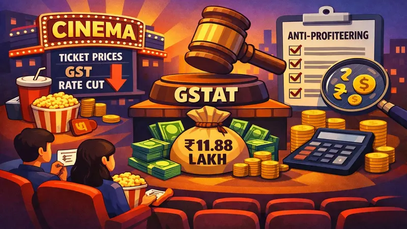 Cinema Hall Must Pass GST Rate Cut to Moviegoers: GSTAT Upholds Rs. 11.88 Lakh Anti-Profiteering Demand