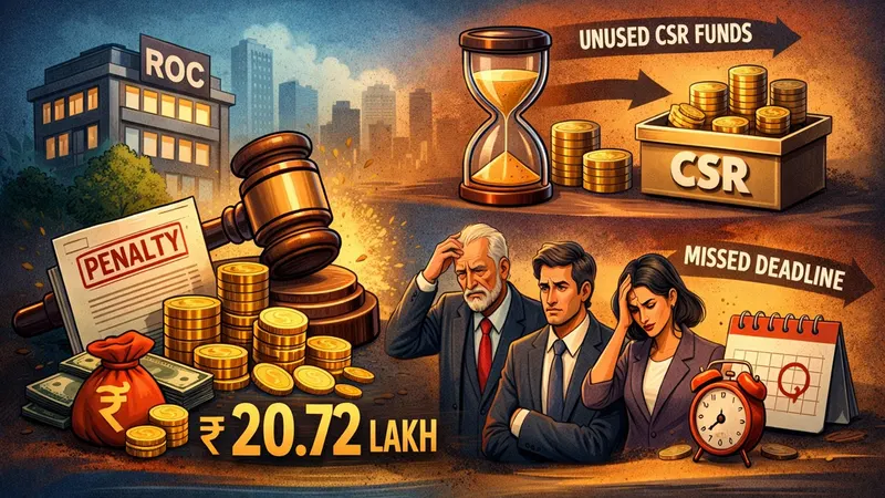 Failure to Spend CSR Funds Leads to Over Rs. 20 Lakh Penalty on Company and Directors