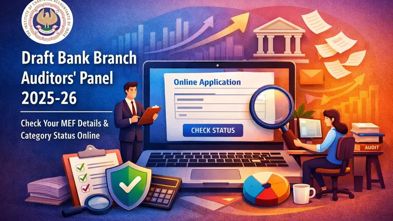 ICAI Hosts Draft Bank Branch Auditors’ Panel of CAs/Firms for FY 2025-26 at meficai.org