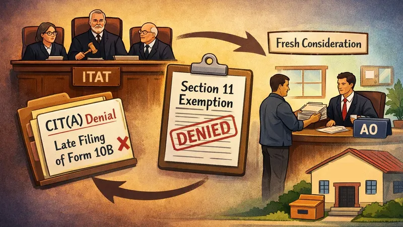 ITAT Restores Section 11 Exemption Claim, Directs Fresh Examination After Late Form 10B Filing