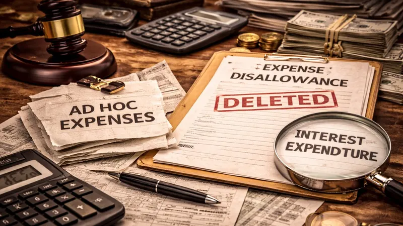 Ad hoc Expense Disallowance and Interest Expenditure Linked to Court-Ordered Receipts Deleted