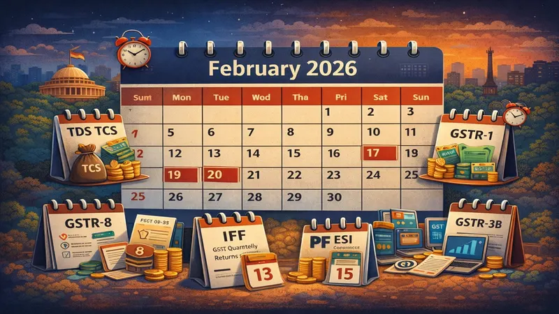February 2026 Tax Compliance Calendar: Tax and Statutory Filing Schedule