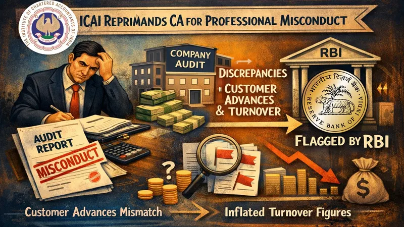 ICAI Reprimands CA for Audit Lapses in ‘Customer Advances’ Case; Held Guilty for Professional Misconduct