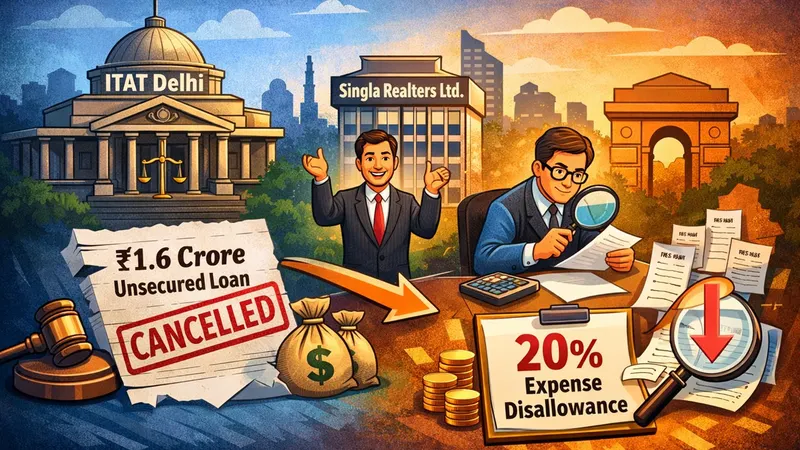 ITAT Deletes Rs. 1.6 Crore Unsecured Loan Additions; Expense Disallowance Cut To 20%