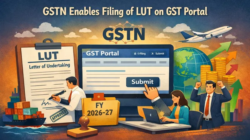 GSTN Update: LUT Filing for FY 2026-27 Now Live on GST Portal; Check Details and Step-by-Step Guide
