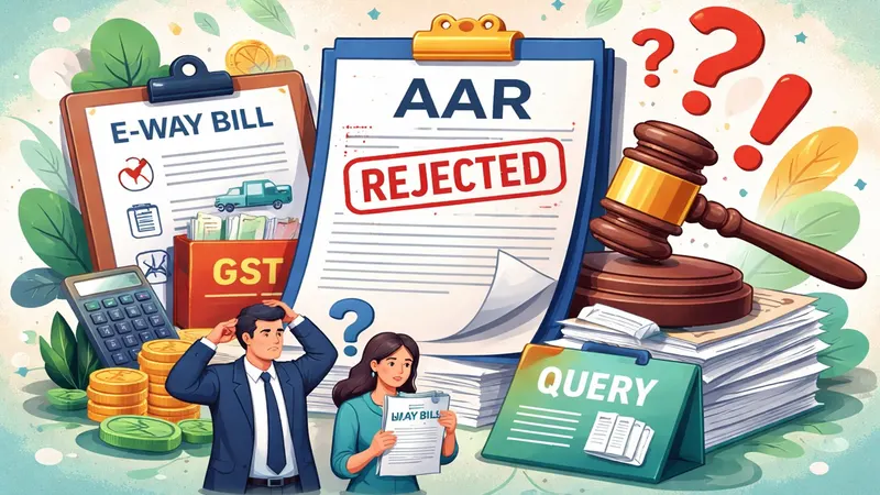 AAR Rejects Ruling on E-Way Bill Queries as Non-Maintainable Under GST Law