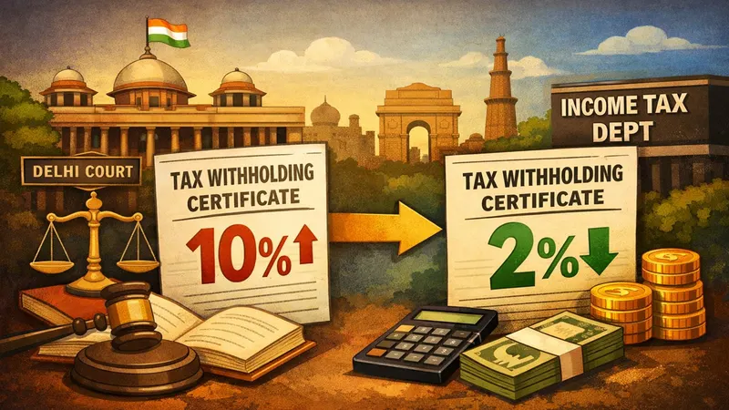 Delhi Court Directs Income Tax Department to Issue Fresh Tax Withholding Certificate at 2% Instead of 10%