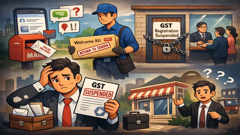 GST Registration Suspended Within 20 Days: Taxpayer Questions Department Over Undelivered Welcome Kit