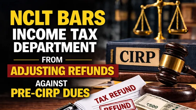 NCLT Bars Income Tax Department From Adjusting Refunds Against Pre-CIRP Dues