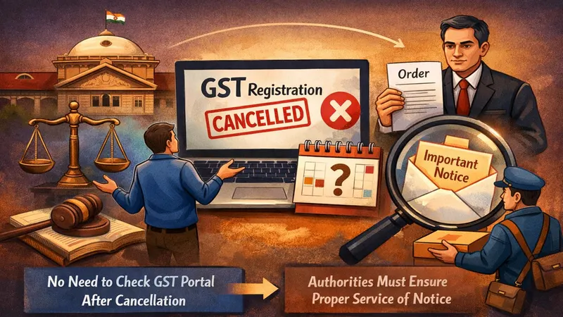 Allahabad HC Upholds Natural Justice: No Mandatory GST Portal Check After Registration Cancellation