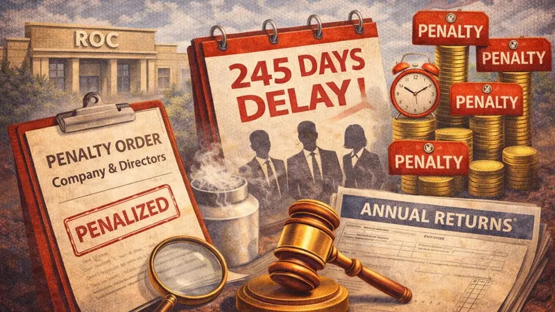 ROC Company and Directors Penalised for 245-Day Delay in Filing Annual Returns