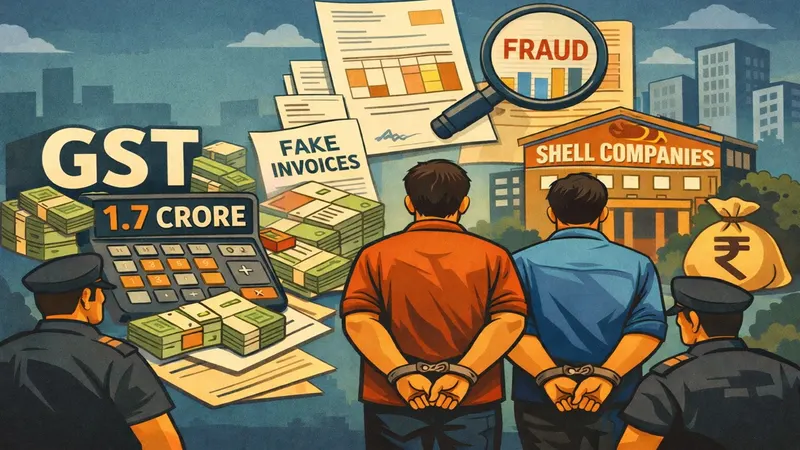 Two Individuals Arrested in Rs 1.7 Crore GST Fraud Involving Creation of Shell Firms