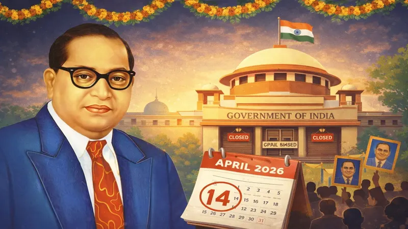 Ambedkar Jayanti 2026: Government Declares April 14, 2026, Public Holiday