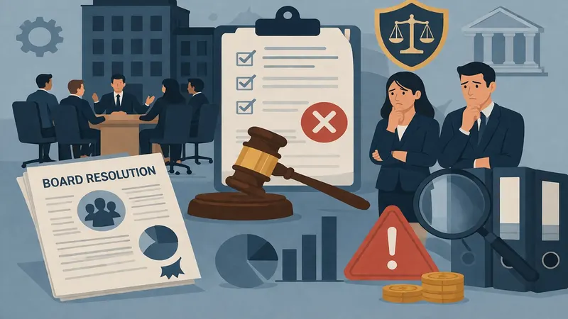 Company and Directors Face Penalty for Recording Incorrect Information Regarding Board Resolution