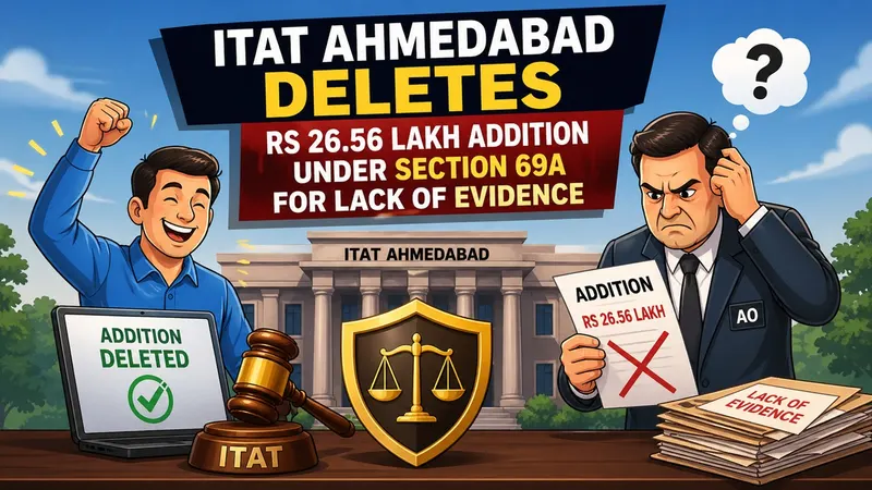 ITAT Ahmedabad Deletes Rs 26.56 Lakh Addition under Section 69A for Lack of Evidence