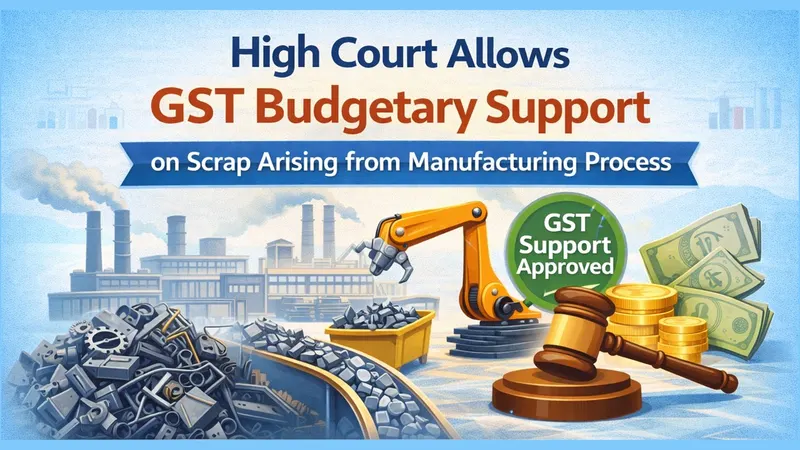 High Court Allows GST Budgetary Support on Scrap Arising from Manufacturing Process