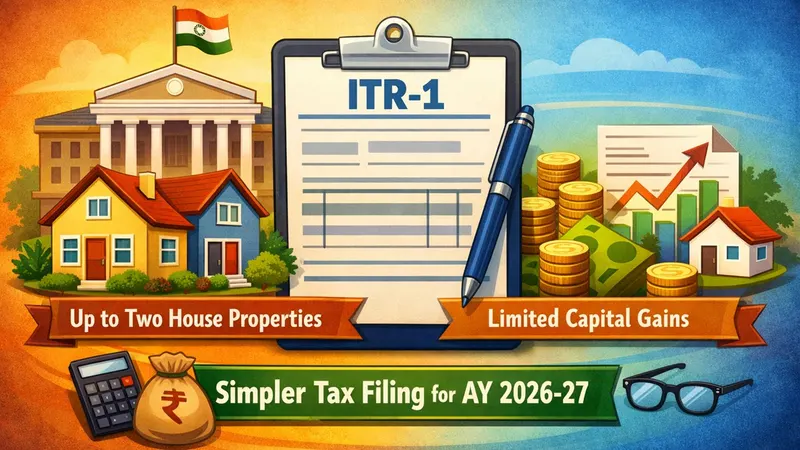 ITR-1 (Sahaj) Gets a Simpler Makeover: Big Relief for Small Taxpayers in AY 2026-27