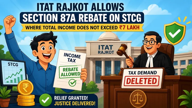 Section 87A Rebate Cannot be Disallowed Against STCG If Income Is Below Rs 7 Lakh: ITAT