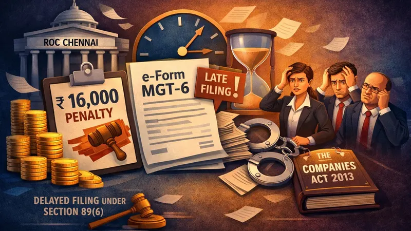 ROC Chennai Levies Penalty on Company and Its Directors for Late Filing e-Form MGT-6