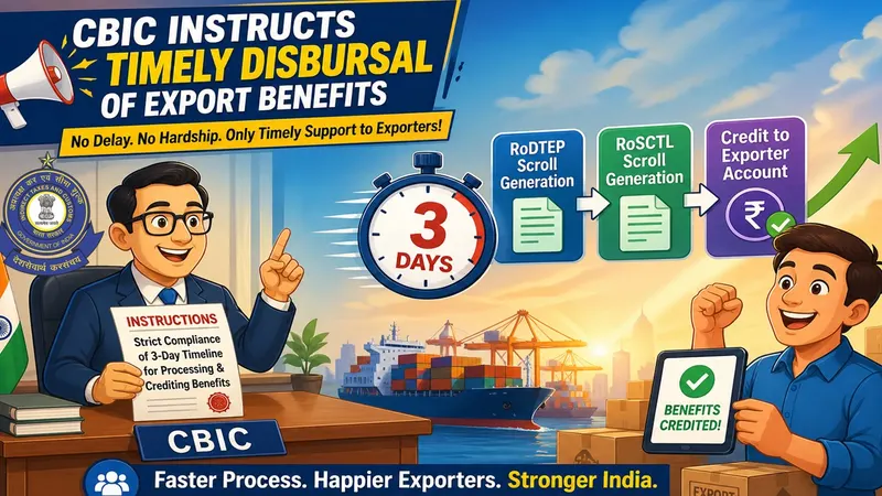 CBIC Enforces 3-Day Timeline to Prevent Delays in RoDTEP & RoSCTL Payments