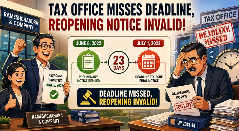 Income Tax Reassessment Cancelled Due to Late Notice