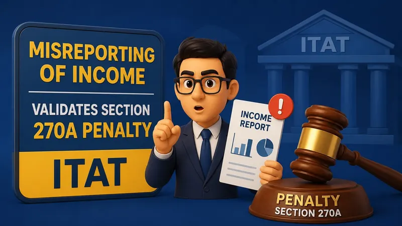 Clear Mention of "Misreporting of Income" Validates Section 270A Penalty: ITAT