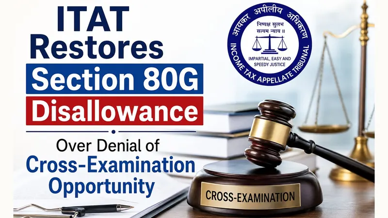 ITAT Restores Section 80G Disallowance Over Denial of Cross-Examination Opportunity