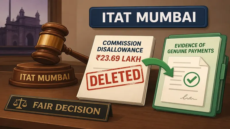 ITAT Mumbai Deletes Commission Disallowance of Rs 23.69 Lakh After Finding Adequate Evidence of Genuine Payments