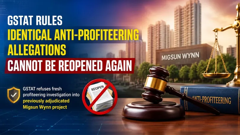 Identical Anti-Profiteering Allegations Cannot Be Reopened Again, Rules GSTAT