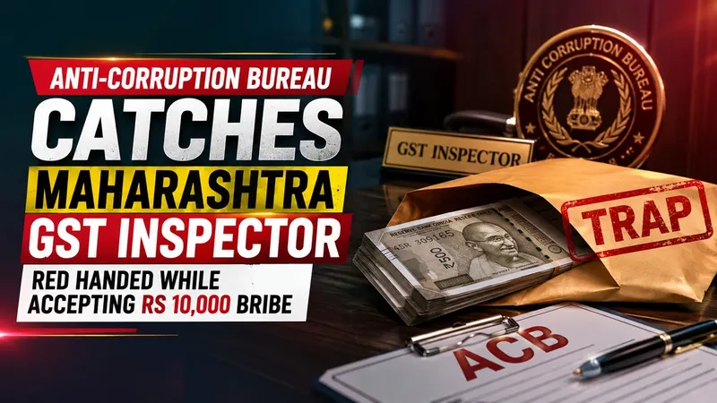 ACB Catches Maharashtra GST Inspector Red Handed While Accepting Rs 10,000 Bribe