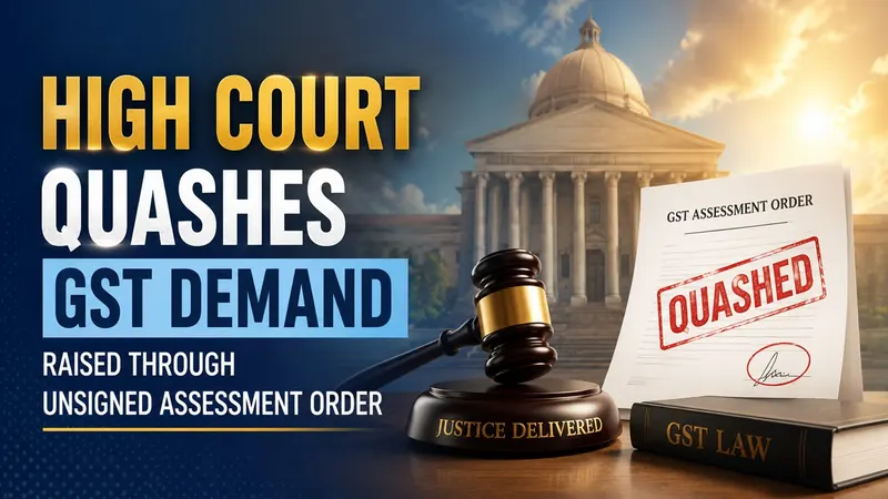 High Court Quashes GST Demand Raised Through Unsigned Assessment Order